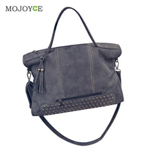 Retro Matting Women Leather Handbags Tassels Women Bag Rivet Shoulder Crossbody Women Messenger Bags bolsa feminina sac a main ELY