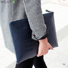 Retro Women Leather Handbag Crocodile Style PU Leather Evening Bag Clutch Bag Envelope Cutch Bag Bags For Women ELY