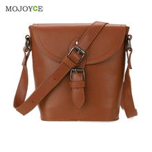 Retro Women Leather Handbag PU Mini Shoulder Crossbody Women Messenger Bags Bucket Bag Classic bolsa feminina Sac a main ELY