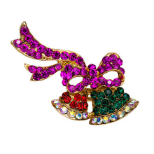 Rhinestone Crystal Enamel Christmas Brooch Pins Small bell beFamily Gifts Wedding Party Brooch Pin For Women Men Jewelry Charms ELY