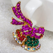 Rhinestone Crystal Enamel Christmas Brooch Pins Small bell beFamily Gifts Wedding Party Brooch Pin For Women Men Jewelry Charms ELY