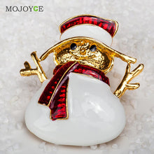 Rhinestone Enamel Brooch Pin Wedding Party Christmas Gift Jewelry Snoman Brooch Pin ELY