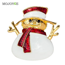 Rhinestone Enamel Brooch Pin Wedding Party Christmas Gift Jewelry Snoman Brooch Pin ELY