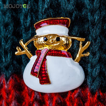 Rhinestone Enamel Brooch Pin Wedding Party Christmas Gift Jewelry Snoman Brooch Pin ELY