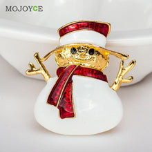 Rhinestone Enamel Brooch Pin Wedding Party Christmas Gift Jewelry Snoman Brooch Pin ELY