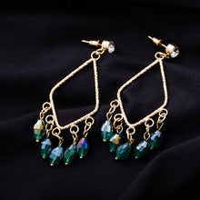 Romantic Bohemia Wind Restoring Ancient Ways Is Big Circle Drop Earring Crystal Tassel Dangle Earrings 1STL ELY