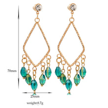 Romantic Bohemia Wind Restoring Ancient Ways Is Big Circle Drop Earring Crystal Tassel Dangle Earrings 1STL ELY