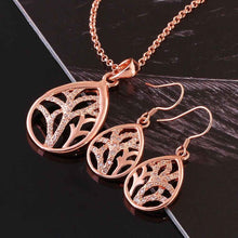 Sale 18k gold plated jewelry sets hollow leaf necklace+earrings SMTPS4 ELY