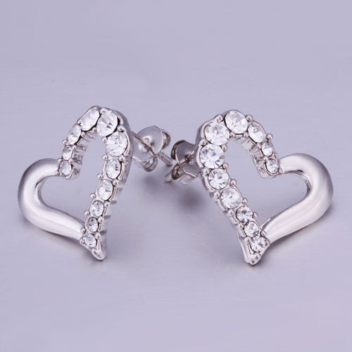 Sale jewerly 18K Gold Plated Earing mk hollow heart stud earrings brincos SMTPE341 ELY