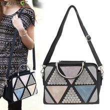 Sequined Patchwork PU Women Bag Women Leather Handbag Rivet Women Messenger Bags Shoulder Crossbody Bag Sac a Main Clutch ELY