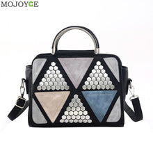 Sequined Patchwork PU Women Bag Women Leather Handbag Rivet Women Messenger Bags Shoulder Crossbody Bag Sac a Main Clutch ELY