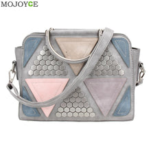 Sequined Patchwork PU Women Bag Women Leather Handbag Rivet Women Messenger Bags Shoulder Crossbody Bag Sac a Main Clutch ELY