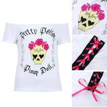 Sexy Backless T Shirt Women Short Sleeve Bandage T Shirt Camisole Lady Cartoon O-neck Casual Vest Tops ELY