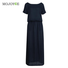 Sexy Casual Sleeveless Evening Party Women Dress vestidos Off shoulder Chiffon Long Dress vestido de festa ELY