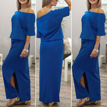 Sexy Casual Sleeveless Evening Party Women Dress vestidos Off shoulder Chiffon Long Dress vestido de festa ELY