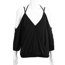 Sexy Deep V-Neck Blusa Bandage Sleeveless Backless Tee Casual Women Tops Off Shoulder T-shirt 1STL ELY
