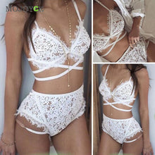 Sexy Lingerie Nightwear Underwear Babydoll Sleepwear Lace G-string Lace Bra All yards ELY
