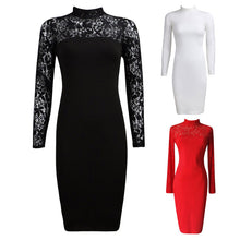 Sexy Long Sleeve Lace Dress Vestido De Festa Evening Party Dresses Vestidos Women Dress Vestidos De Fiesta ELY