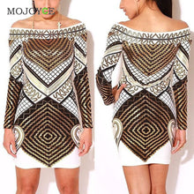 Sexy Off Shoulder Bodycon Bandage Women Dress Vestidos Long Sleeve Slash Neck Dress Dress vestido de festa ELY