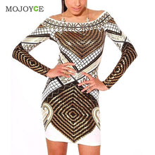 Sexy Off Shoulder Bodycon Bandage Women Dress Vestidos Long Sleeve Slash Neck Dress Dress vestido de festa ELY