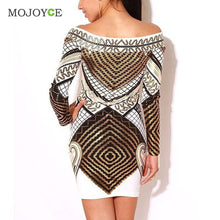 Sexy Off Shoulder Bodycon Bandage Women Dress Vestidos Long Sleeve Slash Neck Dress Dress vestido de festa ELY