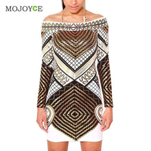 Sexy Off Shoulder Bodycon Bandage Women Dress Vestidos Long Sleeve Slash Neck Dress Dress vestido de festa ELY