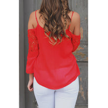 Sexy Off Shoulder Lace Women Tops Long Sleeve Shirt Women Hollow Out Sleeve Crop Tops Women Blouse Blusa Plus Size ELY