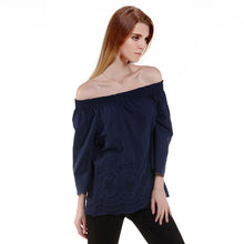 Sexy Off Shoulder Long Women Tops Hollow Out Long Sleeve Shirt Women Women Blouses Blusa Plus Size blusas femininas ELY