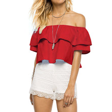 Sexy Party Off Shoulder Women Blouses Short Mini Blusas Feminino Candy Color Women Tops Shirt Women Blusas Femininas ELY