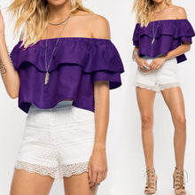 Sexy Party Off Shoulder Women Blouses Short Mini Blusas Feminino Candy Color Women Tops Shirt Women Blusas Femininas ELY
