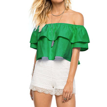 Sexy Party Off Shoulder Women Blouses Short Mini Blusas Feminino Candy Color Women Tops Shirt Women Blusas Femininas ELY