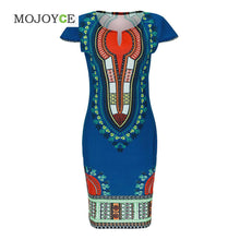 Sexy Print Bodycon Women Dress Vestidos Traditional African Print Dashiki Bodycon Slim Dress Vestido de festa Plus Size 1STL ELY