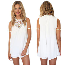 Sexy Women Chiffon Crochet Collar Loose Jumpsuit Playsuit Rompers 1STL ELY
