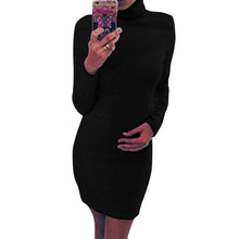 Sexy Women Long Sleeve Turtleneck Bodycon Club Wear Dress Party Dress 1STL ELY
