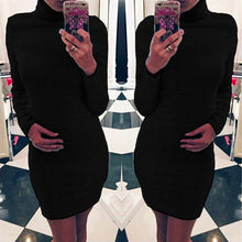 Sexy Women Long Sleeve Turtleneck Bodycon Club Wear Dress Party Dress 1STL ELY