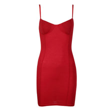 Sexy Women Spaghetti Strap Dress Sleeveless Bodycon Bandage Dress Party Mini Flexible Vestidos Cotton Blend Vestido Spaghetti ELY