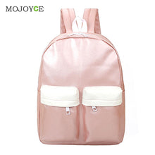 Shinny Leather Backpacks Feel Women Bag PU School Bags for Teenage Girls Casual Bright Color Satchel Backpack Mochila ELY