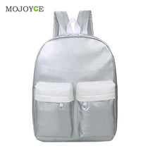 Shinny Leather Backpacks Feel Women Bag PU School Bags for Teenage Girls Casual Bright Color Satchel Backpack Mochila ELY