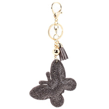 Shiny Women Keychain Cover Rhinestone Inlaid Leather Butterfly Key Cap Gift for Friends Jewelry Women Jewelry 1STL ELY