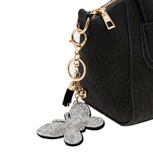Shiny Women Keychain Cover Rhinestone Inlaid Leather Butterfly Key Cap Gift for Friends Jewelry Women Jewelry 1STL ELY
