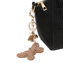 Shiny Women Keychain Cover Rhinestone Inlaid Leather Butterfly Key Cap Gift for Friends Jewelry Women Jewelry 1STL ELY