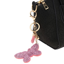 Shiny Women Keychain Cover Rhinestone Inlaid Leather Butterfly Key Cap Gift for Friends Jewelry Women Jewelry 1STL ELY