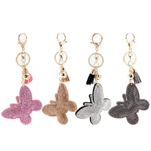 Shiny Women Keychain Cover Rhinestone Inlaid Leather Butterfly Key Cap Gift for Friends Jewelry Women Jewelry 1STL ELY