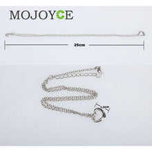 Silver Color Very Small OPEN HEART Charm Necklace I 1STL ELY