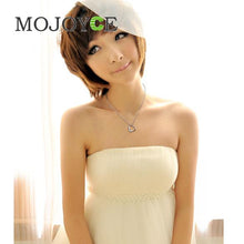 Silver Color Very Small OPEN HEART Charm Necklace I 1STL ELY