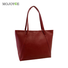 Simple Handbags Women Bags Solid Shoulder Tote Bags Big Tote Bolsa Women Leather Handbags Black Bucket bolsa feminina ELY