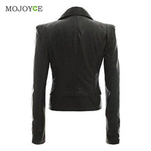 Slim Biker Motorcycle Women Leather Jacket Coats PU Soft Faux Leather Jacket Women Zipper Black Biker Jacket Jaqueta Feminina ELY
