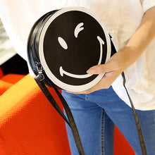 Smiling Face Women Bag PU Leather Bag Shoulder Circular Bags Handbags Women Famous Brands Bolsa Feminina Clutch Handbag Borse ELY