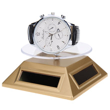 Solar Jewelry Showcase 360 Turntable Rotating Jewelry Watch Ring Display Stand 037 Rack Holder Jewellery Display Stands ELY