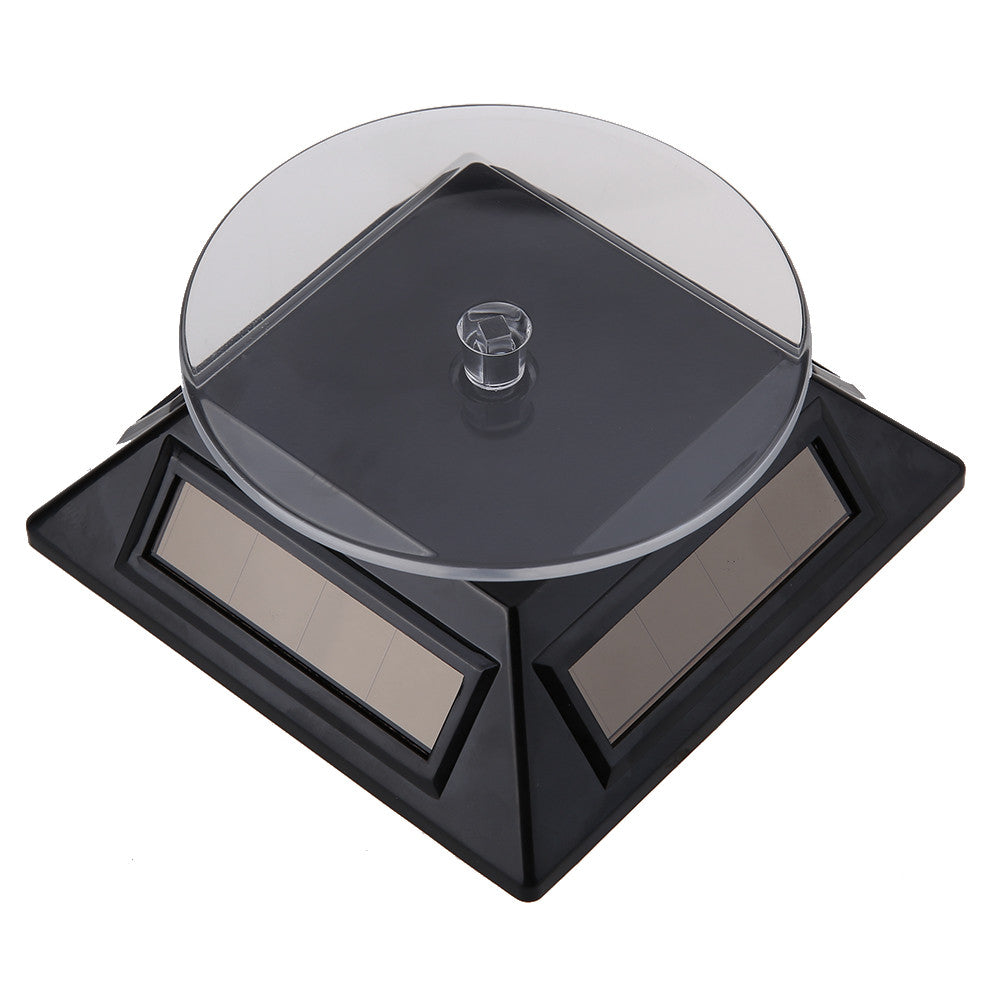 Solar Jewelry Showcase 360 Turntable Rotating Jewelry Watch Ring Display Stand 037 Rack Holder Jewellery Display Stands ELY